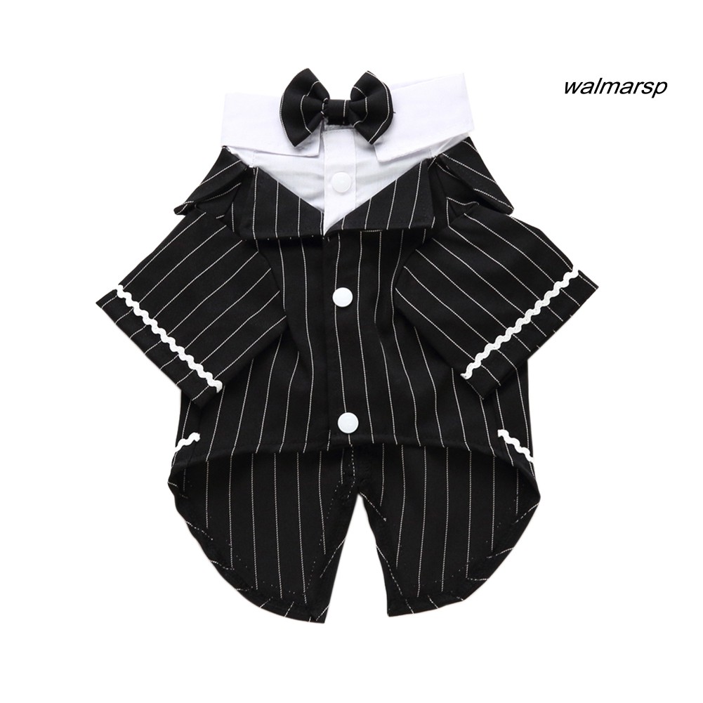 Áo Tuxedo Họa Tiết Sọc Có Gắn Nơ Xinh Xắn Cho Thú Cưng