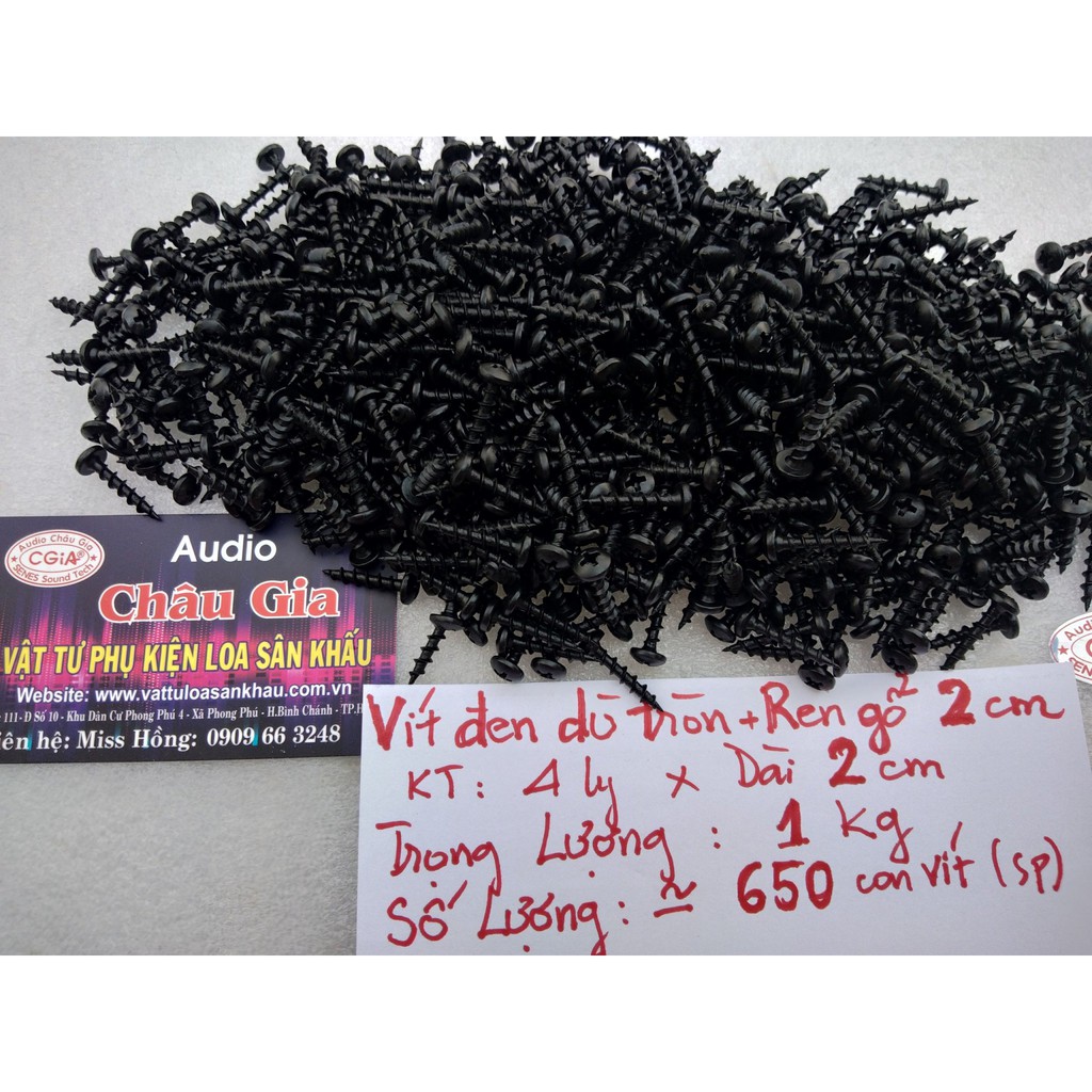Vít dù đen 2cm 1kg Audio Châu Gia