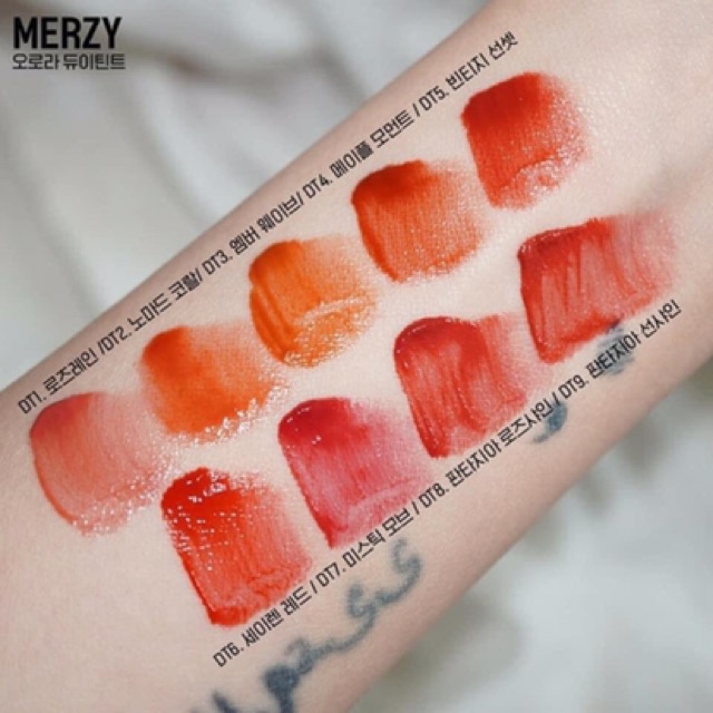 (Có sẵn màu 10, 11) Son Tint Bóng Siêu Lì, Cho Đôi Môi Căng Mọng #Merzy #Aurora_Dewy_Tint 5.5g