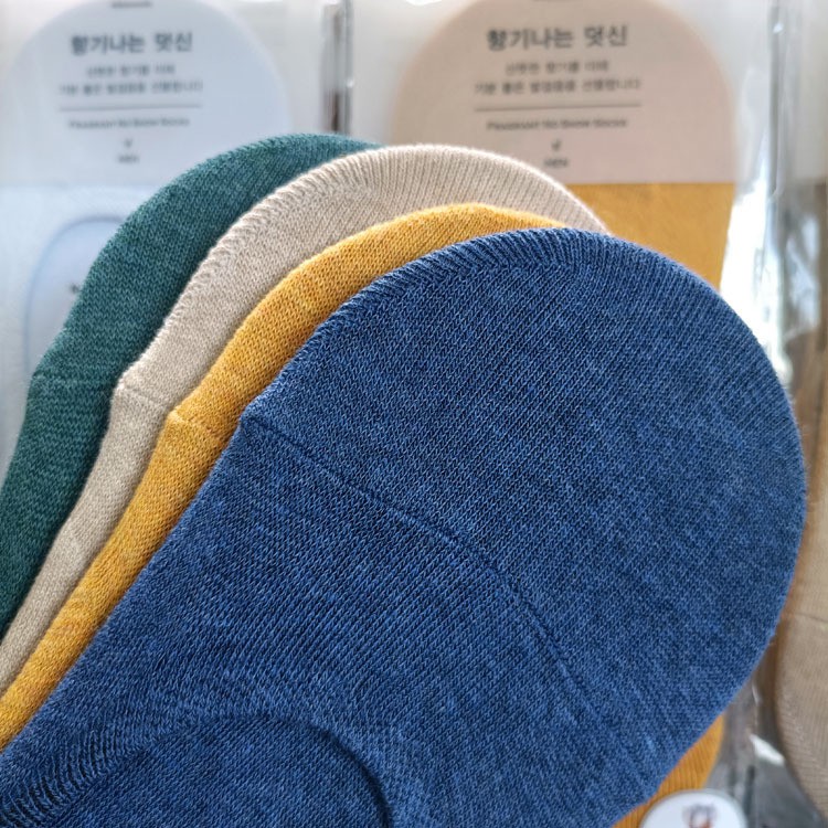 [MADE IN KOREA] Set 5 đôi vớ thuyền nam hương thơm thảo mộc tự nhiên cao cấp KIKIYA Socks 100% cotton