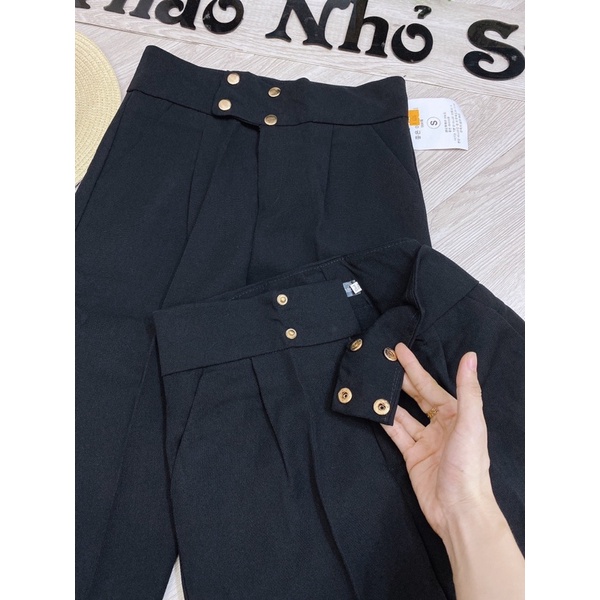 quần tây lưng cao núc bấm (hình thật 1000%)
