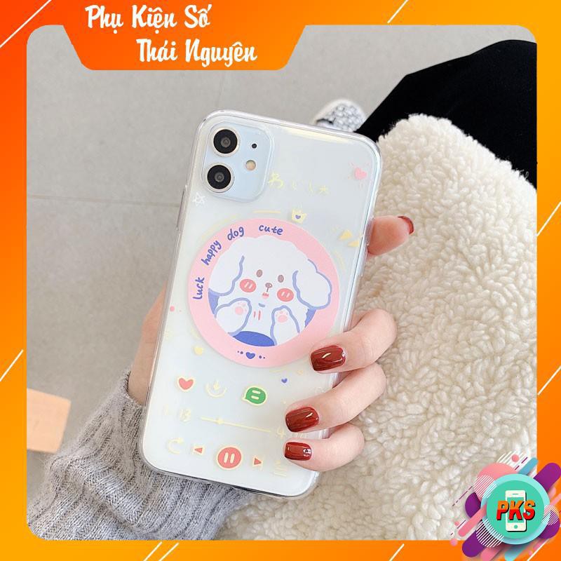 Ốp lưng iphone Gấu  - Chó Chibi 6/6plus/6s/6s plus/6/7/7plus/8/8plus/x/xs/xs max/11/11 pro/11 promax DT01 -Hồng Anh Case