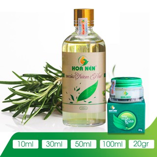 Tinh dầu Tràm trà thiên nhiên 100% - Hàm lượng Cineol 67.5% - Kháng khuẩn rất cao - SX tại Huế - Hoa Nén