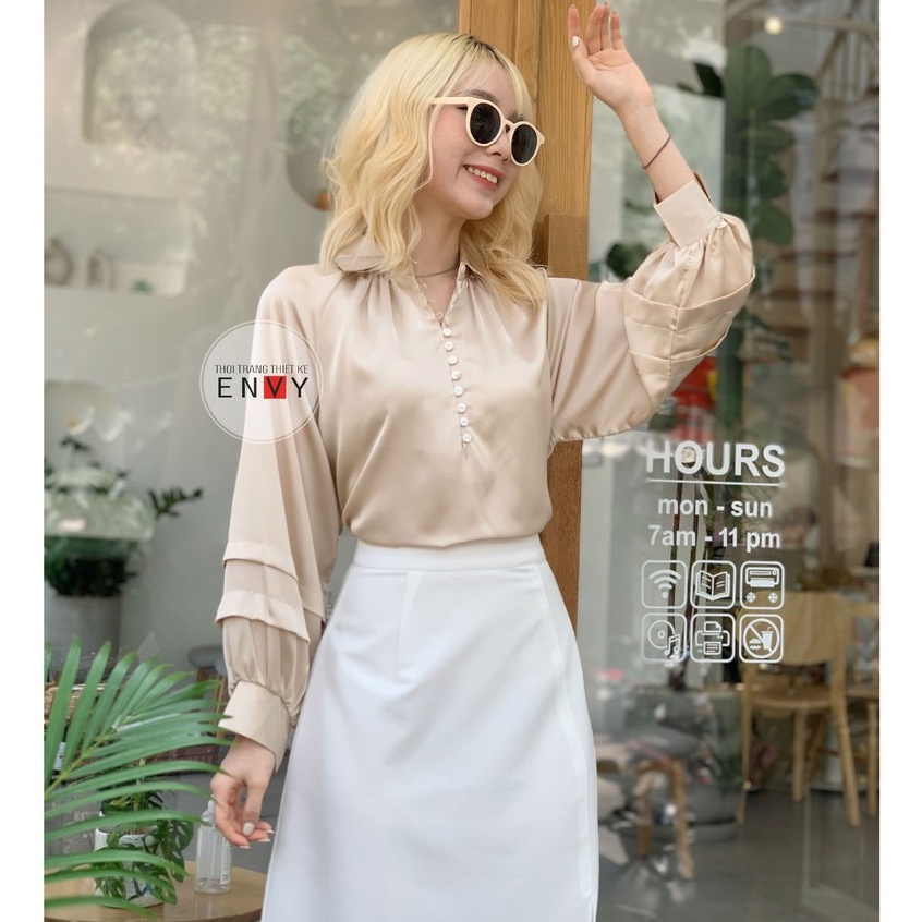 Áo Sơ Mi Lụa Tay Kiểu ENVY - S97