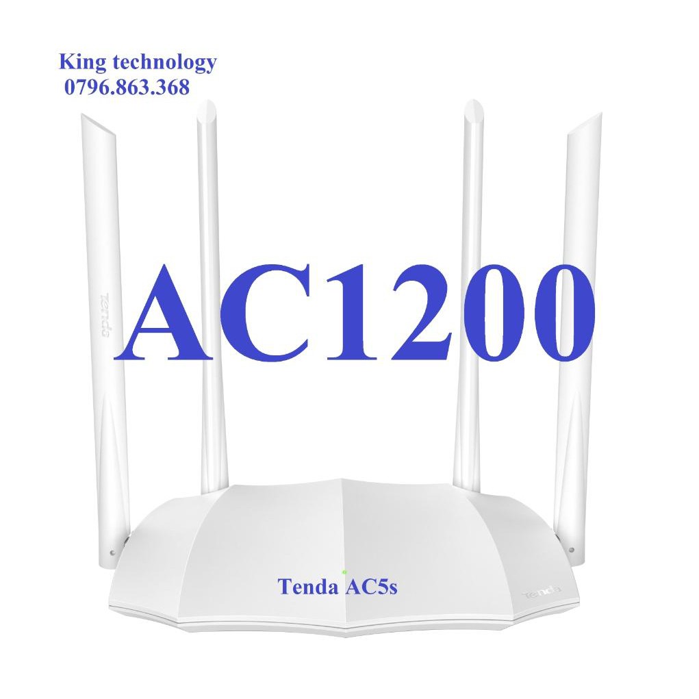 [Mã ELMS05 giảm 5% đơn 300k]Thiết bị phát Wifi chuẩn AC 1200Mbps TENDA AC5 Hàng nhập khẩu ENGLISH version