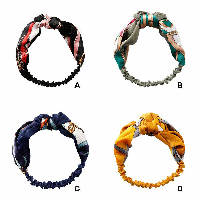 Băng đô vải cotton phối màu thời trang cho nữ