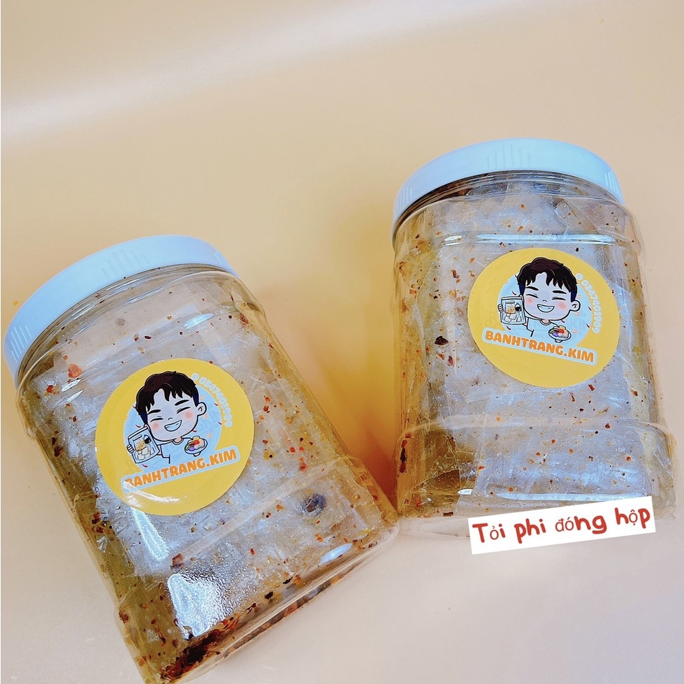 Bánh tráng tỏi phi đóng hộp