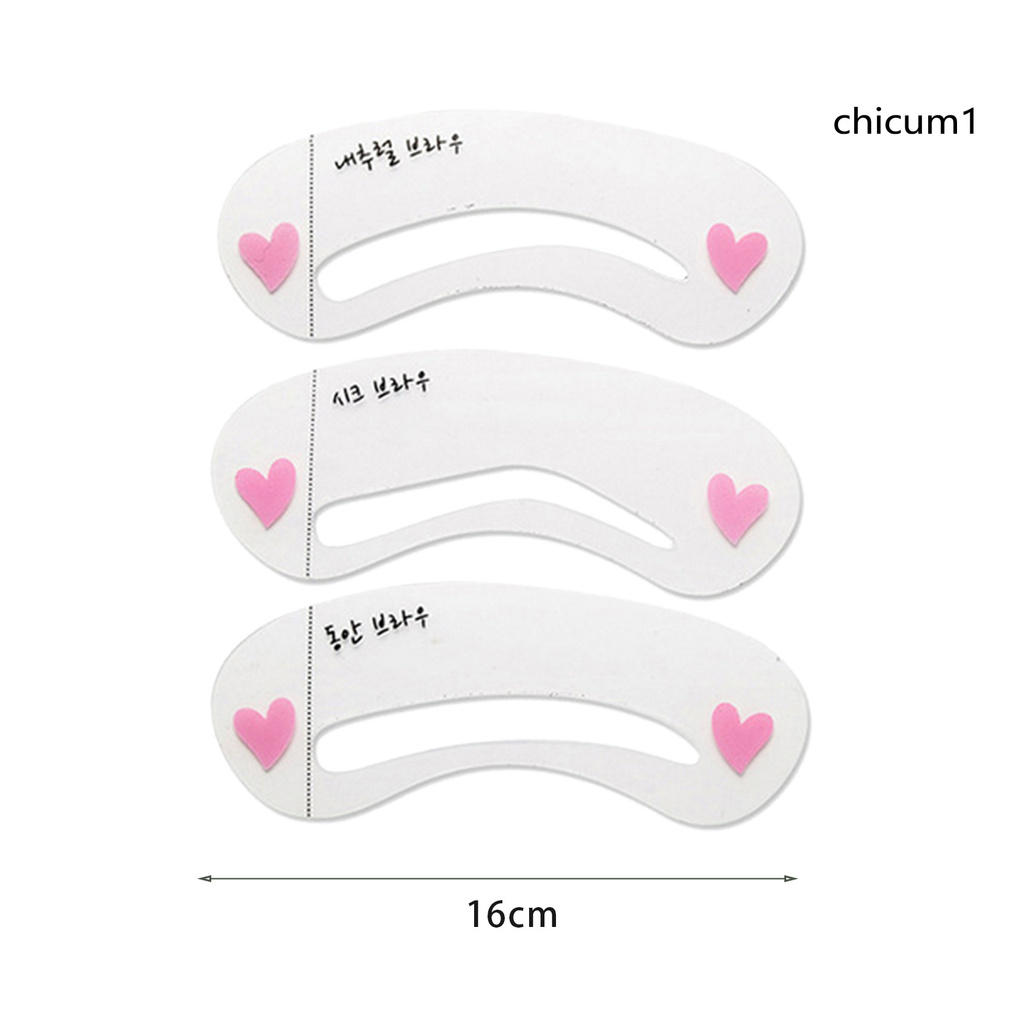 [Hàng mới về] Set 3 khuôn silicon hỗ trợ vẽ chân mày chuyên dụng tiện lợi
