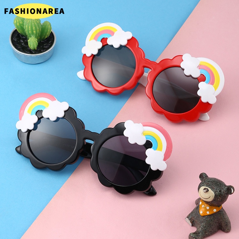 Kính mát gọng tròn chống tia UV thời trang cho bé