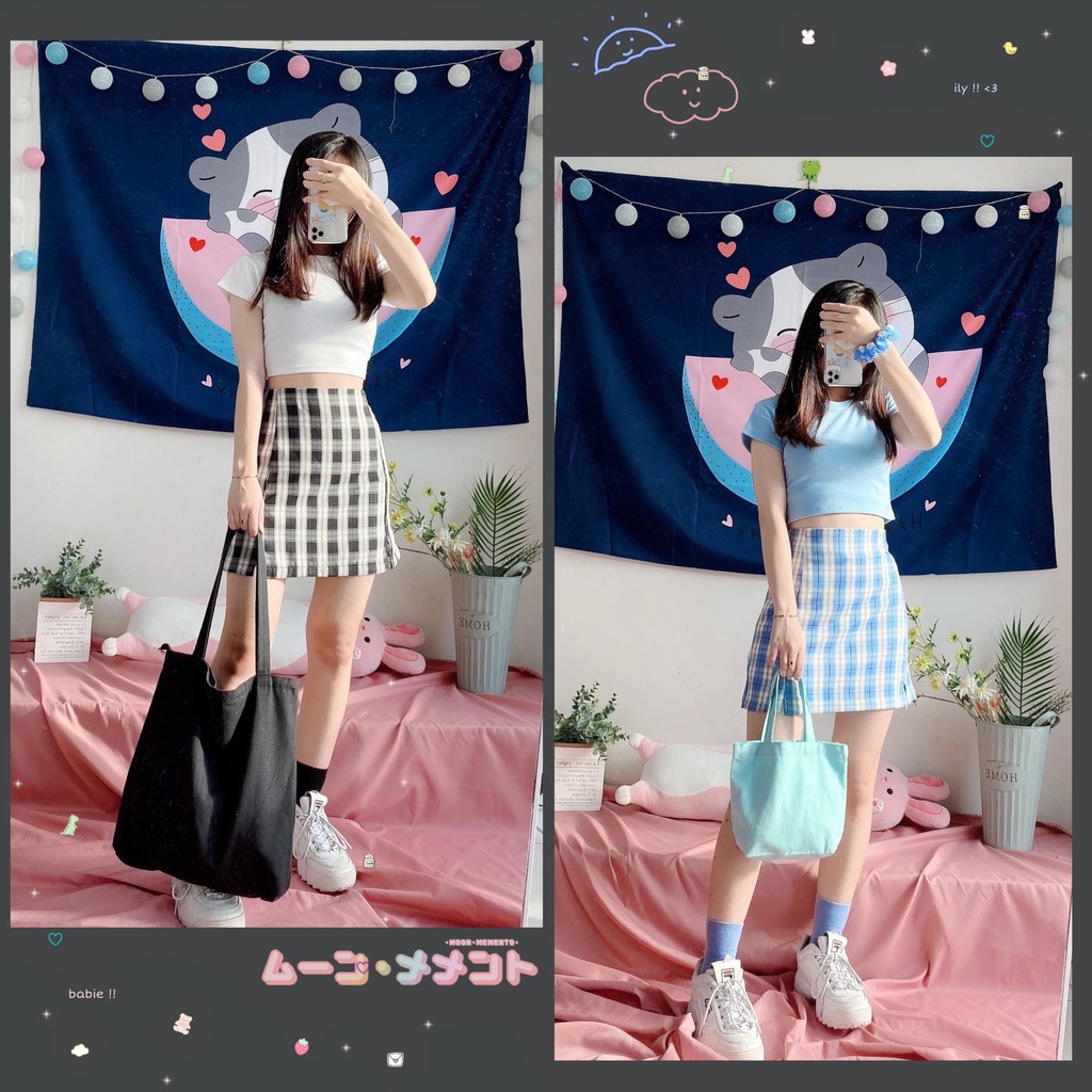 Chân Váy Caro Chữ A Xẻ Lai Có Quần Lót Trong Dáng Ôm Ulzzang Nhiều Màu - MM | BigBuy360 - bigbuy360.vn