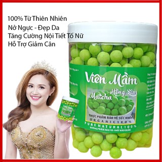 Hủ 500gr Viên Kẹo Mầm Đậu Nành Matcha Hồng Sâm - Organic- Nở Ngực, Giảm Cân, Đẹp Da, Tăng Sinh Lý -KSMN