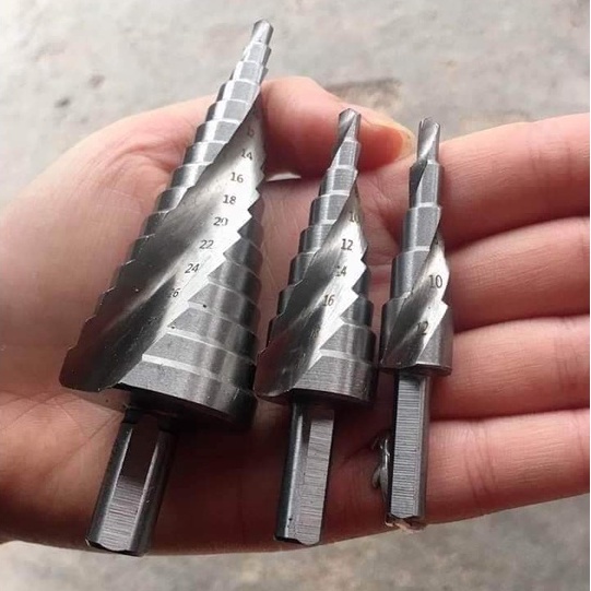 Bộ 3 mũi khoan tháp trắng xoắn loại 1 _ 𝐅𝐑𝐄𝐄 𝐒𝐇𝐈𝐏 _ Mũi khoan tháp xoắn trắng loại cao cấp
