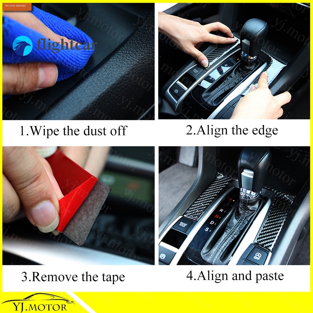 Miếng Dán Trang Trí Vô Lăng Xe Hơi Honda Civic Fc Bằng Sợi Carbon 3D