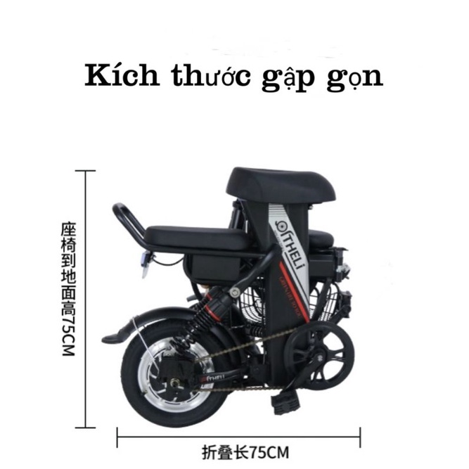 Xe điện Theli 2021, xe đạp điện gập gọn Adiman a2-Theli | BigBuy360 - bigbuy360.vn