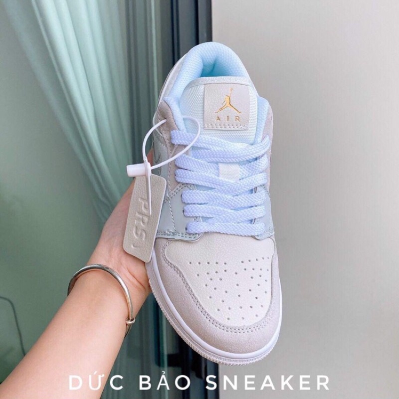 Giày Jordan paris 11  ❤️tặng kèm dây❤️  giày thể thao nam nữ sneaker jd1 cổ thấp xám xanh Full box