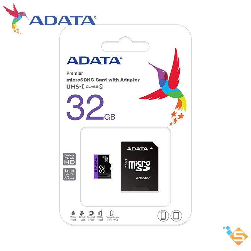 Thẻ Nhớ MicroSD ADATA Premier 64GB 32GB Class 10 Chuyên Cho Camera, Điện Thoại - Bảo Hành Chính Hãng 5 Năm