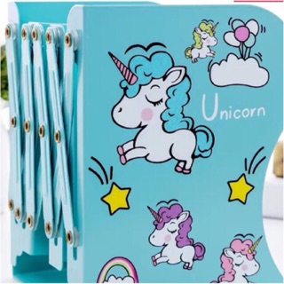 |Rẻ nhất shopee| Giá kệ sách kim loại in hình dễ thương để bàn học làm việc giá rẻ unicorn