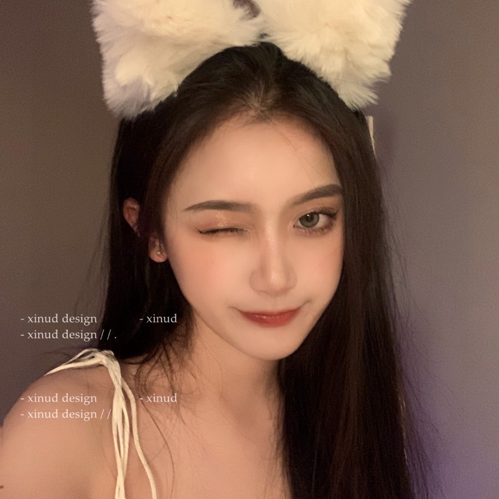 Băng đô cài tóc hình tai mèo dễ thương phong cách Hàn Quốc cho nữ