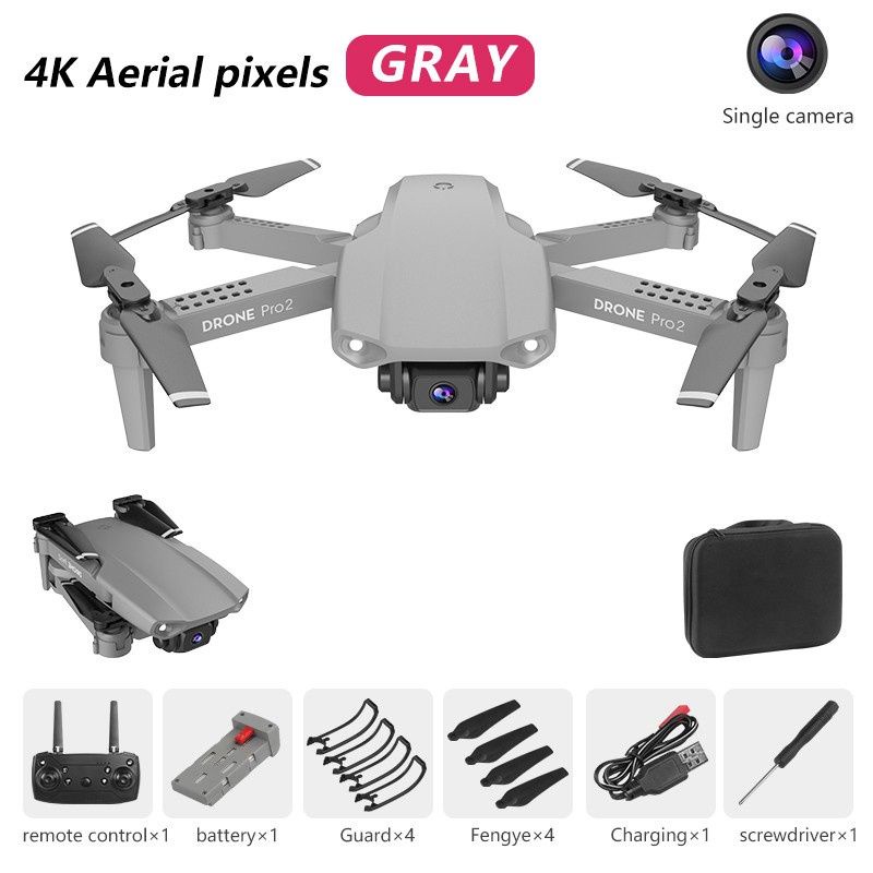 Máy bay điều khiển Flycam Drone E99 có Camera 4K HD FPV trực tiếp cân bằng kèm túi