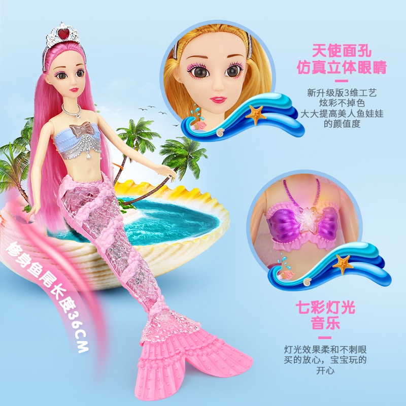 Bộ Búp Bê Barbie Nàng Tiên Cá Làm Quà Tặng Sinh Nhật Cho Bé