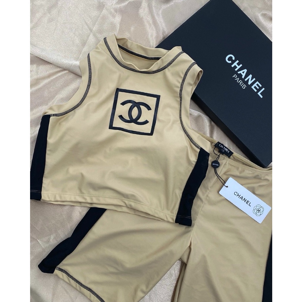 Bộ Đồ Bơi Phong Cách Thể Thao - CC 2021 Áo Mỏng + Quần Short Đi Biển Mới