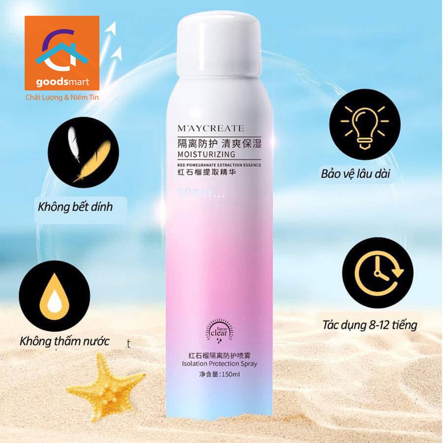 Xịt Chống Nắng Trắng Da M’AYCREATE 150ml