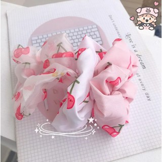Cột tóc scrunchies cherry