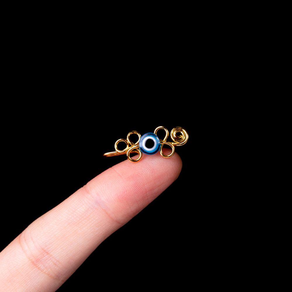 VANES1 Khuyên Xỏ Mũi Không Cần Khoan Lỗ Họa Tiết Mắt Quỷ Thời Trang Cá Tính