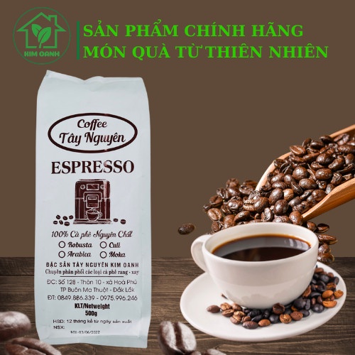 Cà phê Arabica rang mộc nguyên chất Đăk Lăk Đặc sản Tây Nguyên - Gói 500gr