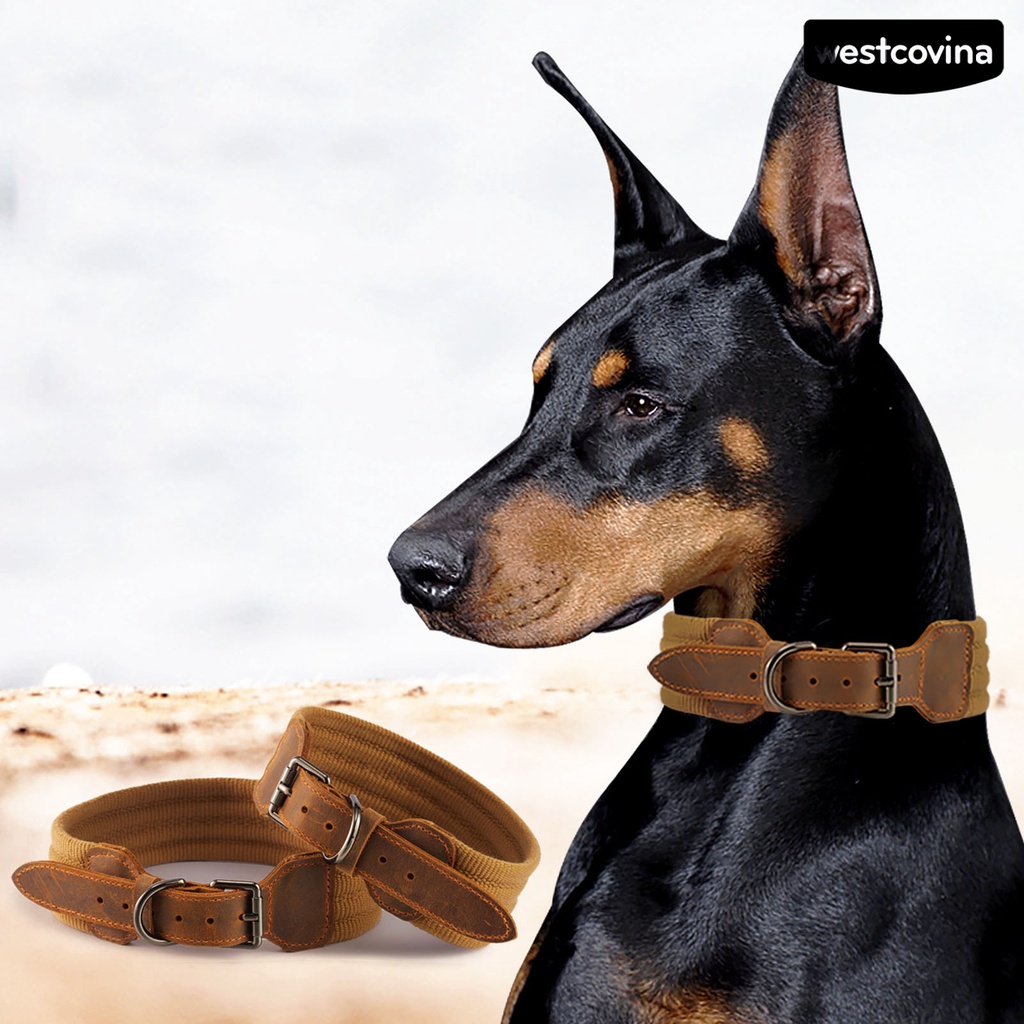 [Mới]♞Vòng Cổ Giả Da Thoáng Khí Có Thể Điều Chỉnh Cho Thú Cưng