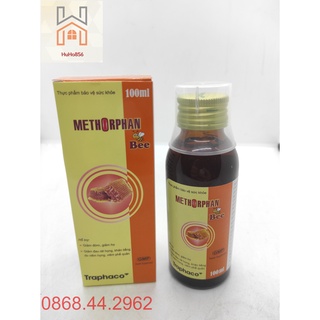 Siro ho methorphan bee - giảm ho, giảm đờm, khản tiếng - chai 100ml