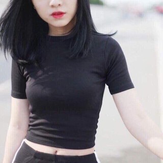 [RẺ VÔ ĐỊCH] Áo Croptop Thun Gân Cộc Tay (Shop Bán Áo Croptop Đẹp)