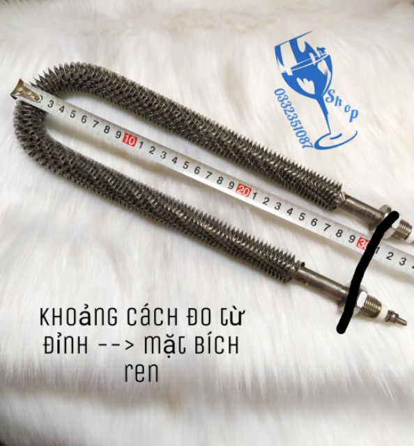 Thanh nhiệt sấy khô có lá tản nhiệt 220v-380v công suất 2k 3k dài 40-45-50cm