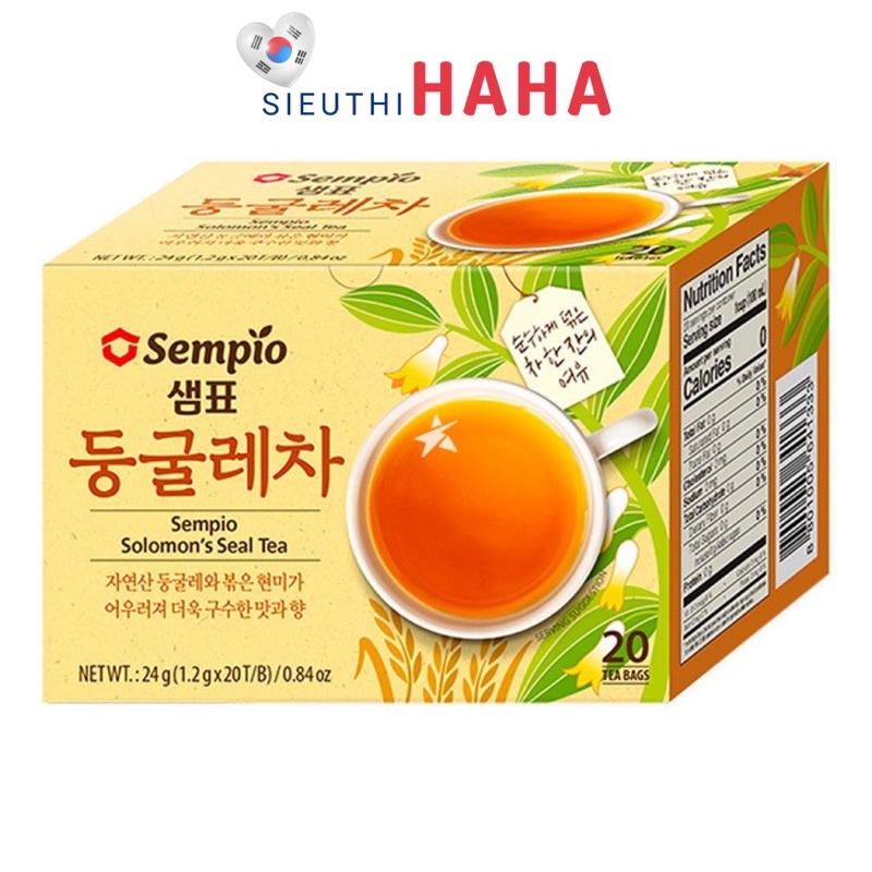 Trà solomon Hàn Quốc 샘표 순작 둥굴레차 Solomon's Seal Tea, Tea Bags 24g(1.2g X 20T/B)