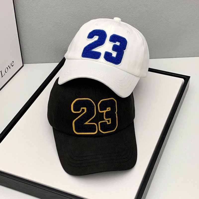 Mũ lưỡi trai bóng chày mềm chống nắng in số 23 phong cách xuân hè thường ngày dễ phối đồ thời trang Hàn Quốc cho nam