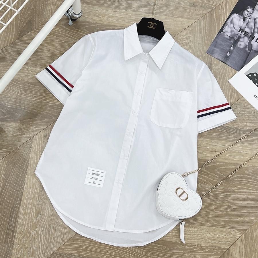 Bán Sỉ Áo sơ mi trắng sọc tay cho nữ