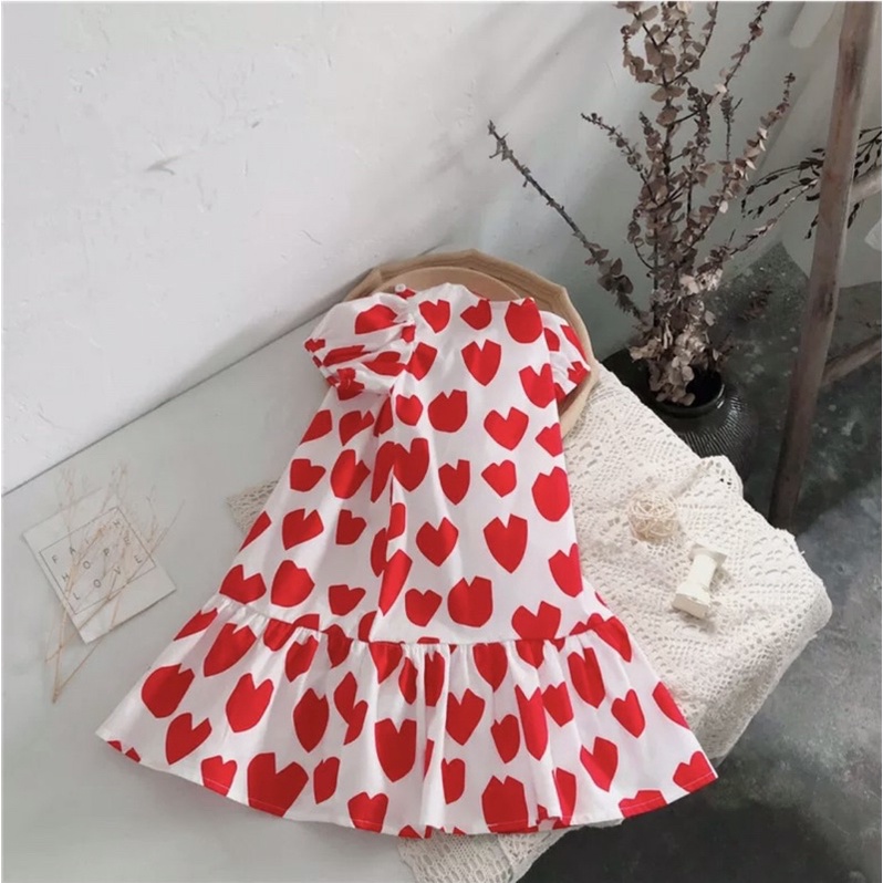 Váy bé gái, váy hình trái tim cho bé gái 10-20kg mát đẹp
