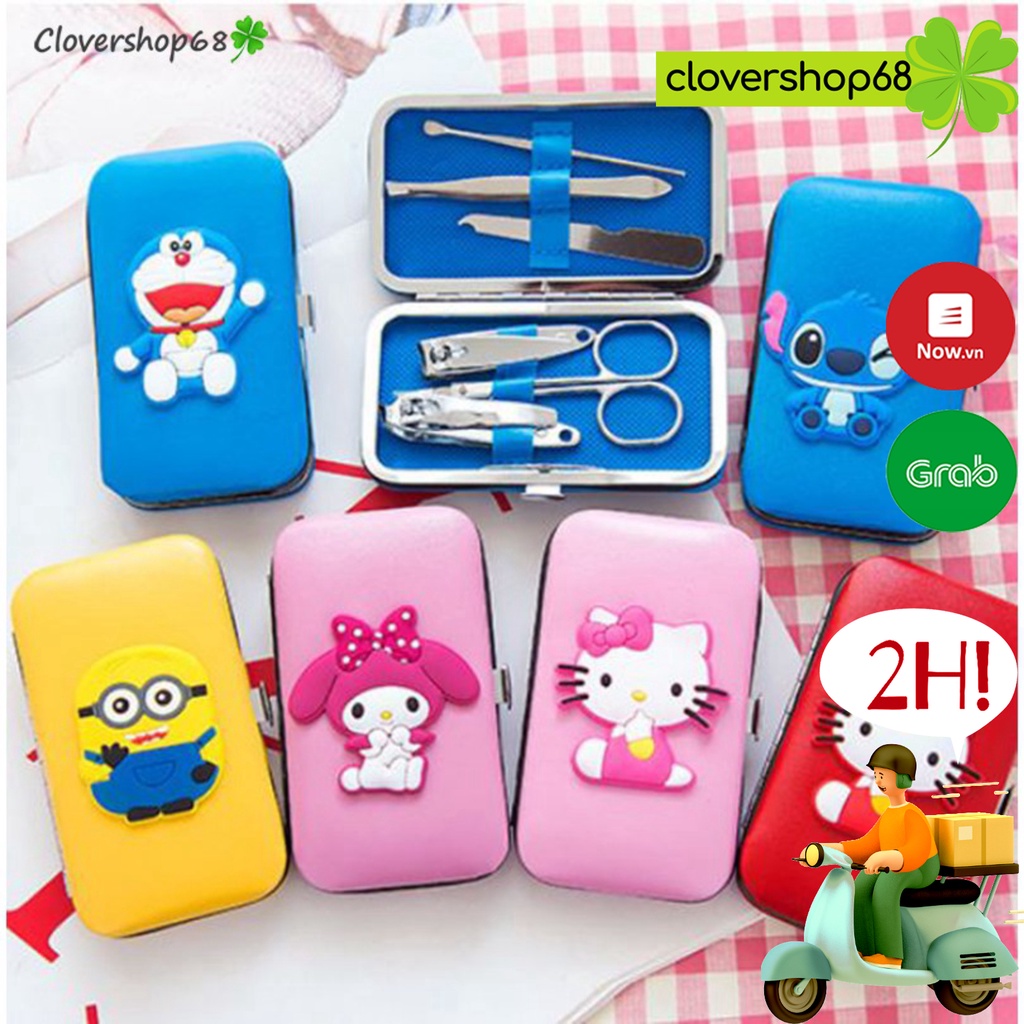 Bộ dụng cụ làm móng hoạt hình 6 món - Bộ kit chăm sóc móng hoạt hình  🍀 Clovershop68 🍀