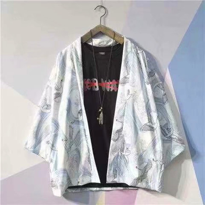 Chinese Style Flamingo Pattern Women's Loose Shirt