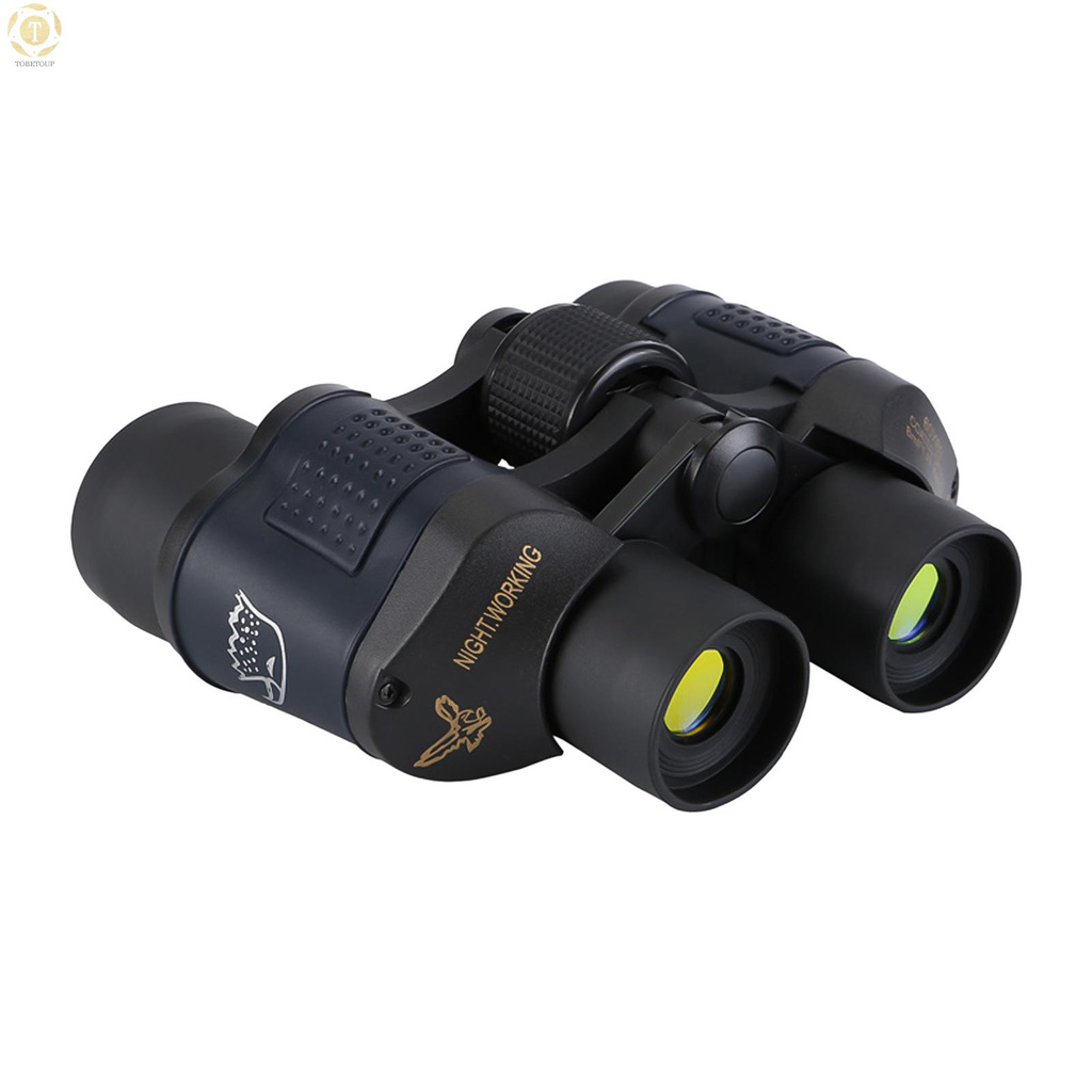 Shipped within 12 hours】 60x60 Binoculars Compact Waterproof Binocular Telescope with Low Light Night Vision Compass Carrying Bag Lanyard Cleaning Cloth for Concert Sports Events Wildlife Bird Watching Binocular Telescope [TO]