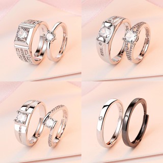 50 phong cách/925 bạc thời trang cặp nhẫn cưới kim cươngJZ003