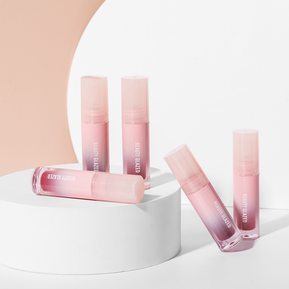 BEAUTY GLAZED Son Nước Bóng Ánh Nhũ Lấp Lánh Có Tinh Chất Dưỡng Môi Mềm Mại Nhiều Màu Sắc Nữ Sinh Duyên Dáng SPB01196