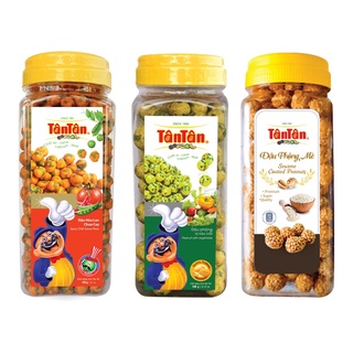 CHÍNH HÃNG Combo Đậu Phộng Tân Tân Vị Rau Cải 190g – Đậu Phộng Hòa Lan Chua Cay 190g – Đậu Phộng Mè Trắng 240g