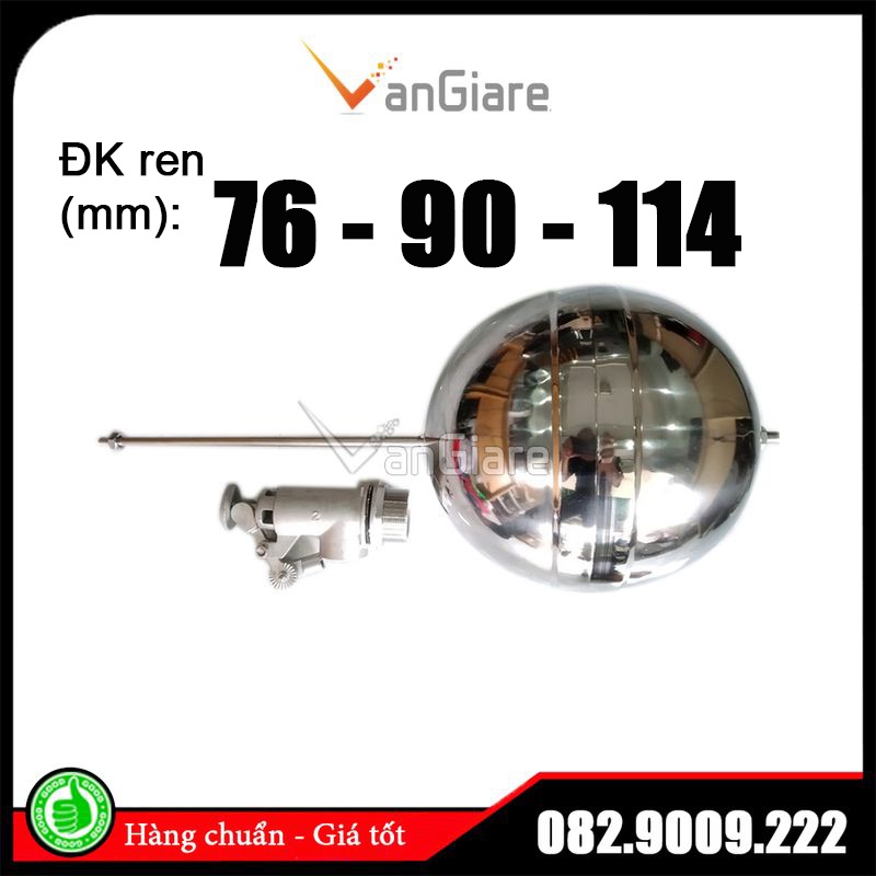 Van phao cơ inox 304 phi 76 90 114 - van phao chống tràn nước