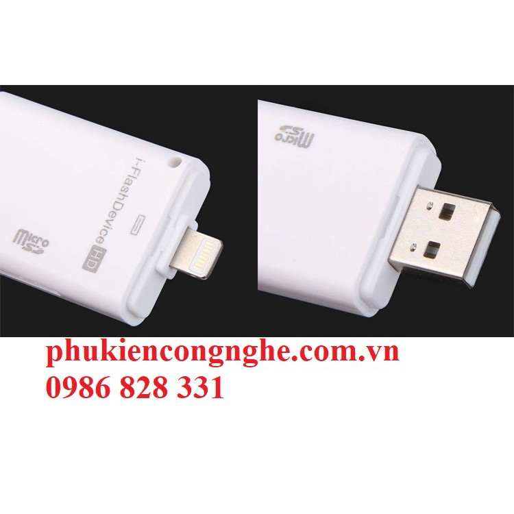 Đầu đọc thẻ nhớ cho iPhone iPad - i-FlashDevice HD Card Reader