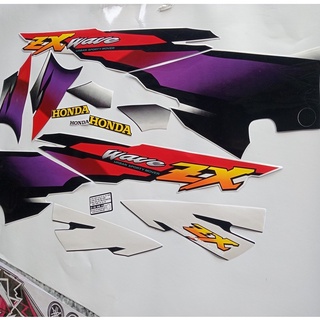 (Quá rẻ) Trọn bộ tem xe wave ZX màu trắng đỏ