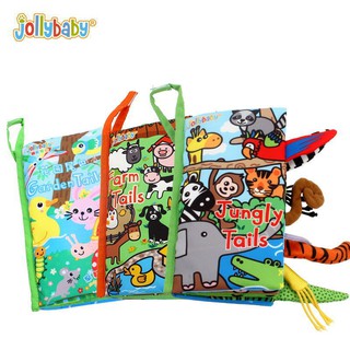 Sách Vải Cảm Quan Nhiều Chủ Đề Về Động Vật - Jollybaby ( Đuôi Con Vật)