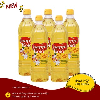 Dầu ăn cao cấp Happi Koki chai 1 lít