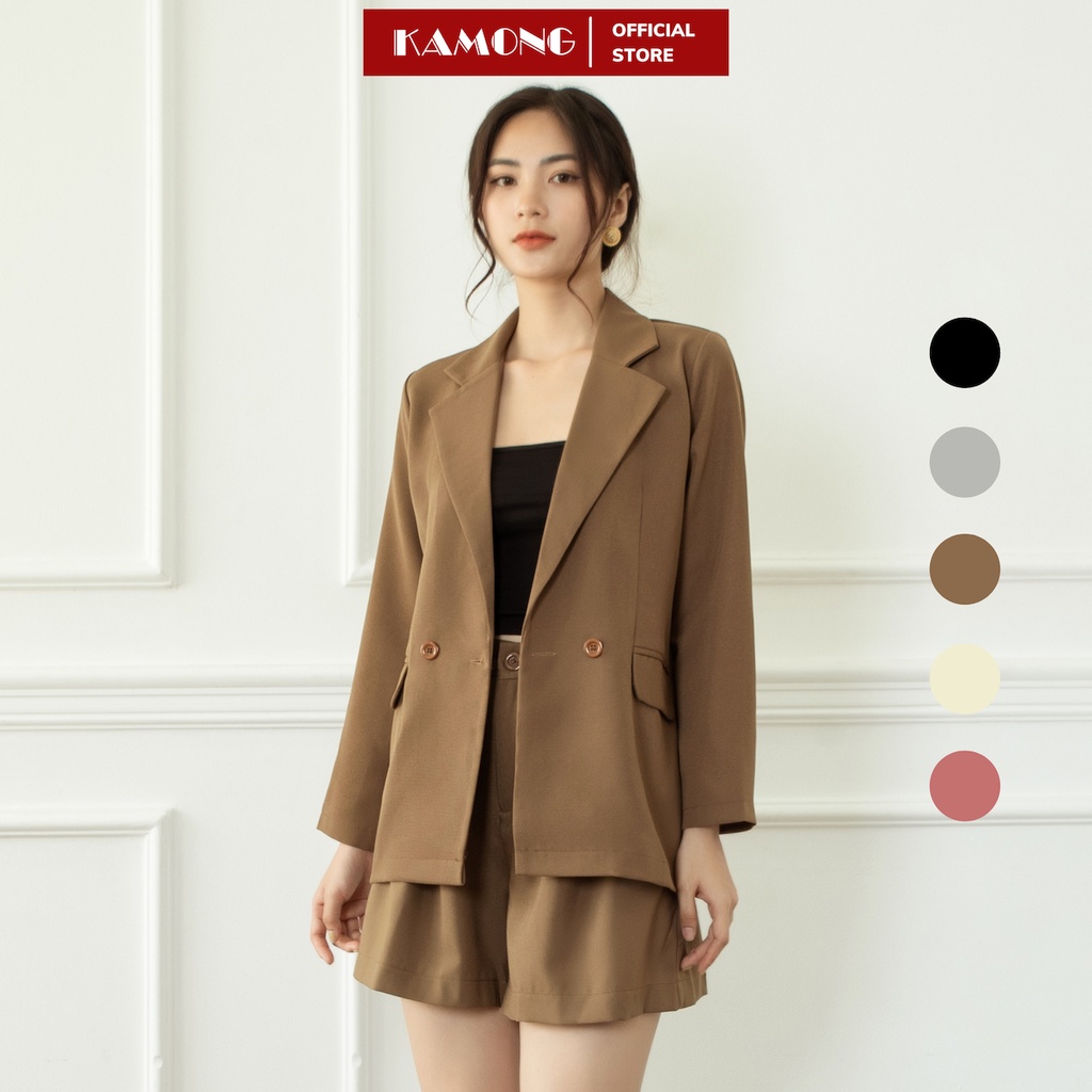 Áo blazer nữ tay dài KAMONG phong cách công sở. | WebRaoVat - webraovat.net.vn