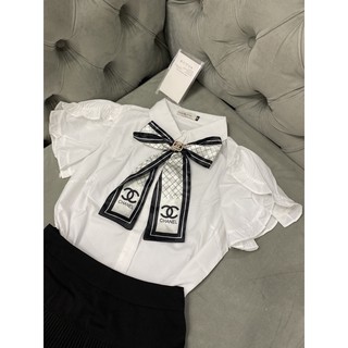 Sơ mi nơ tay cánh tiên